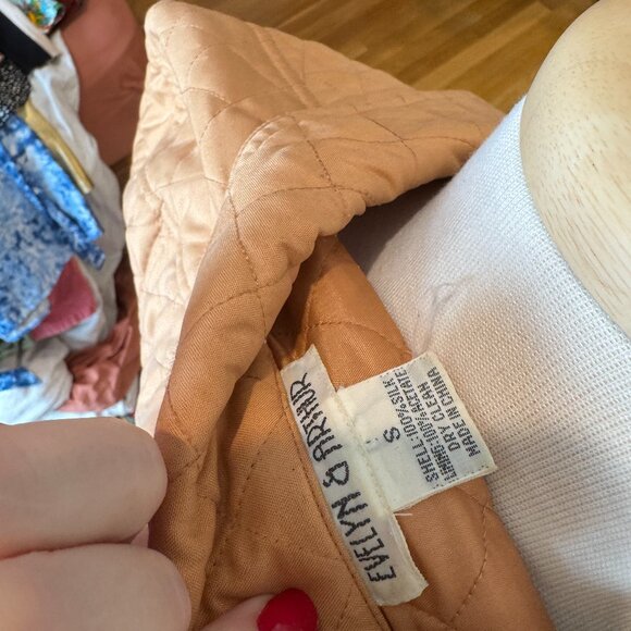 Evelyn & Arthur Vintage Cropped Quilted Jacket 100% Silk Western Style - Picture 3 of 3